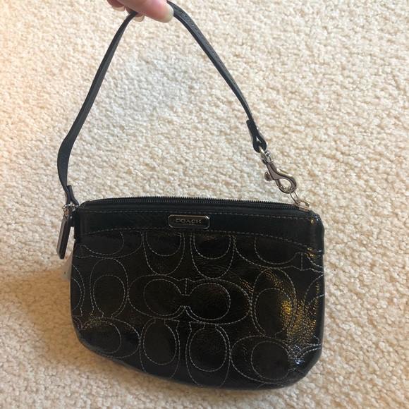 NWT Black Coach wristlet - Picture 4 of 8